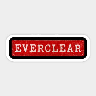 vintage retro plate Everclear Sticker